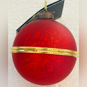 Christmas Ornament Red Glass Ball Trinket Box Robert Stanley